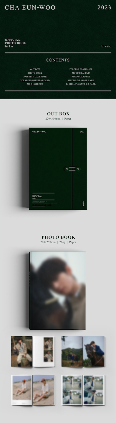 [APPLE MUSIC] CHA EUN WOO 2023 OFFICIAL PHOTO BOOK IN LA (B VERSION)