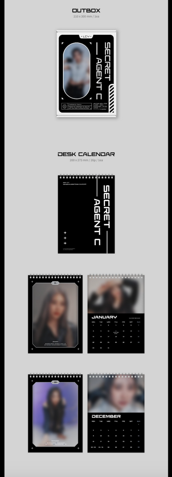 SOUND WAVE [PHOTO CARD] LEE CHAE YEON 2024 SEASON'S GREETINGS [SECRET AGENT C]