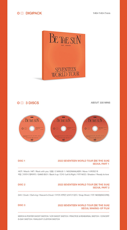 SEVENTEEN WORLD TOUR [BE THE SUN] - SEOUL DVD & TOUR DIARY