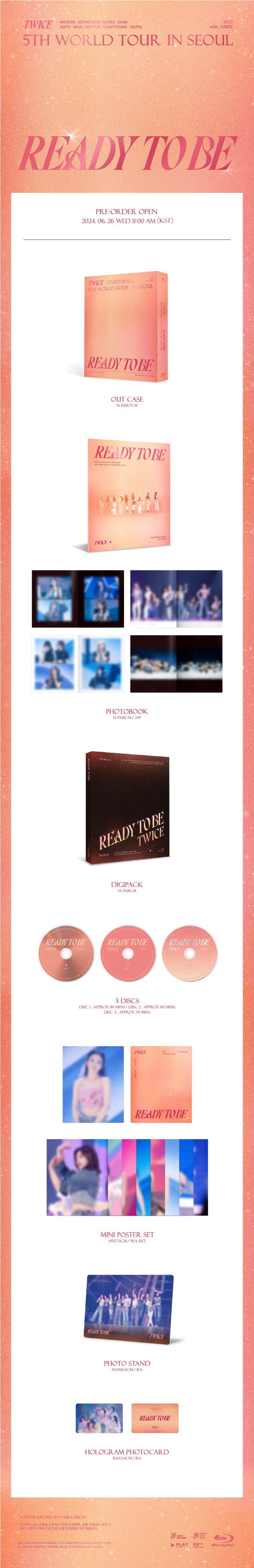 [JYP SHOP] TWICE 5TH WORLD TOUR [READY TO BE] IN SEOUL BLU-RAY