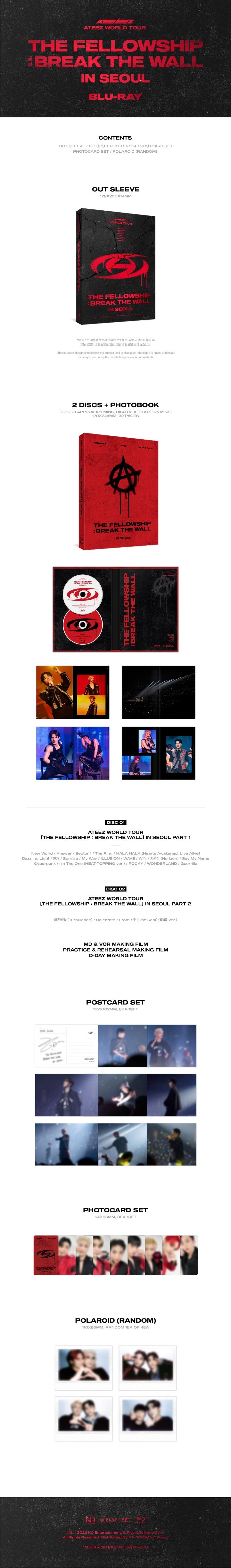 ATEEZ - ATEEZ WORLD TOUR [THE FELLOWSHIP : BREAK THE WALL] IN SEOUL (BLU-RAY)