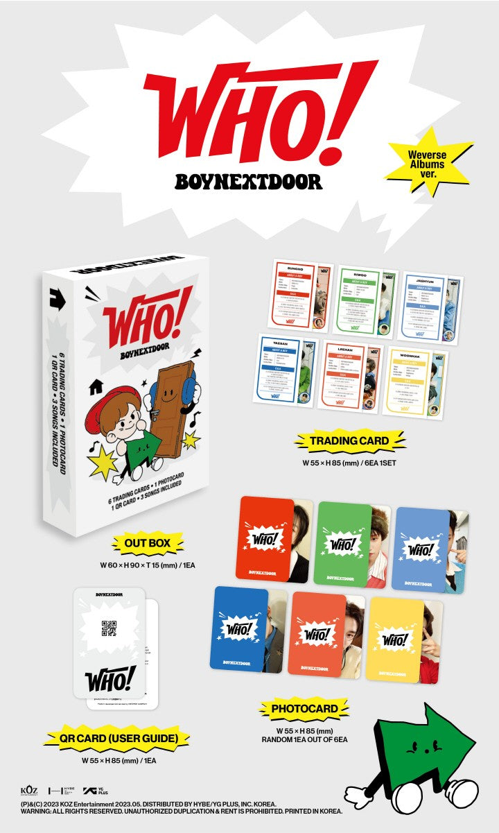 BOYNEXTDOOR - 1ST SINGLE 'WHO!' (WEVERSE ALBUMS VER.)