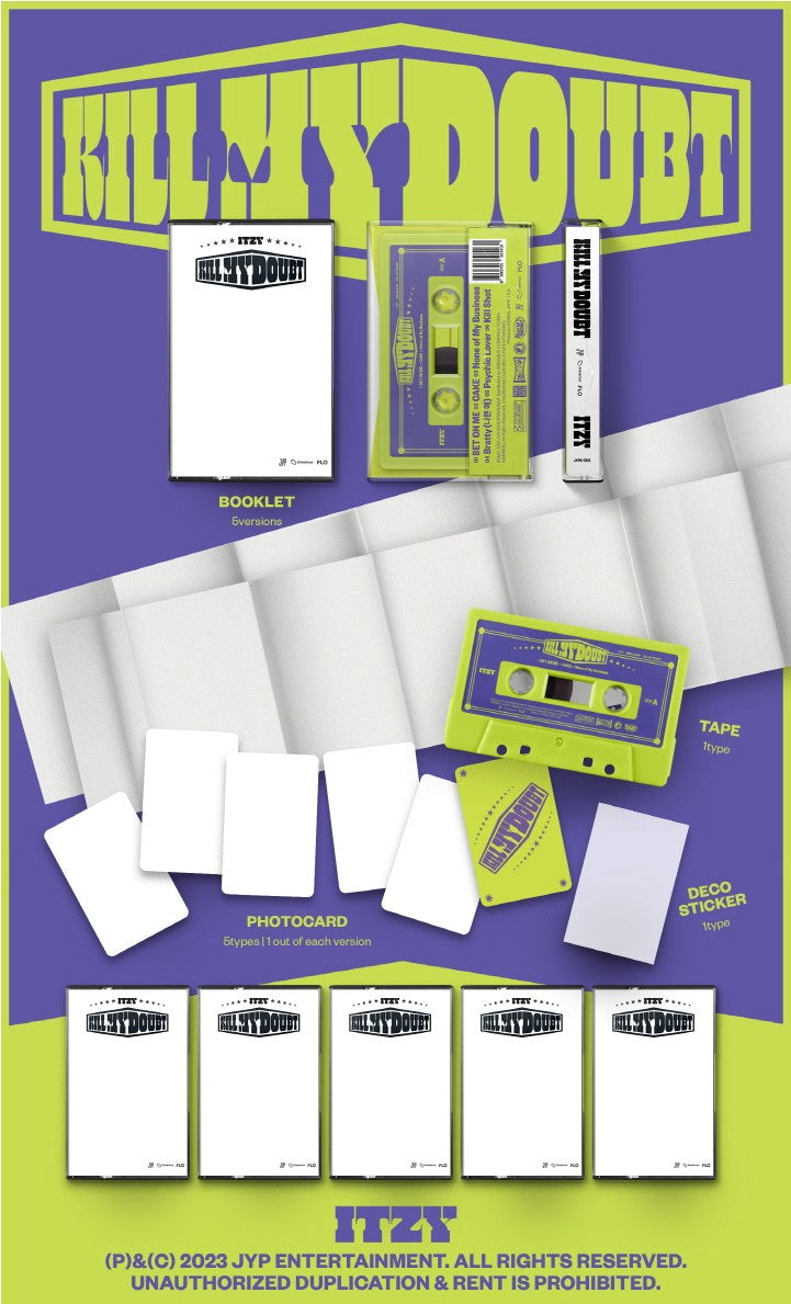 [JYP SHOP] ITZY KILL MY DOUBT (CASSETTE) RANDOM VER.