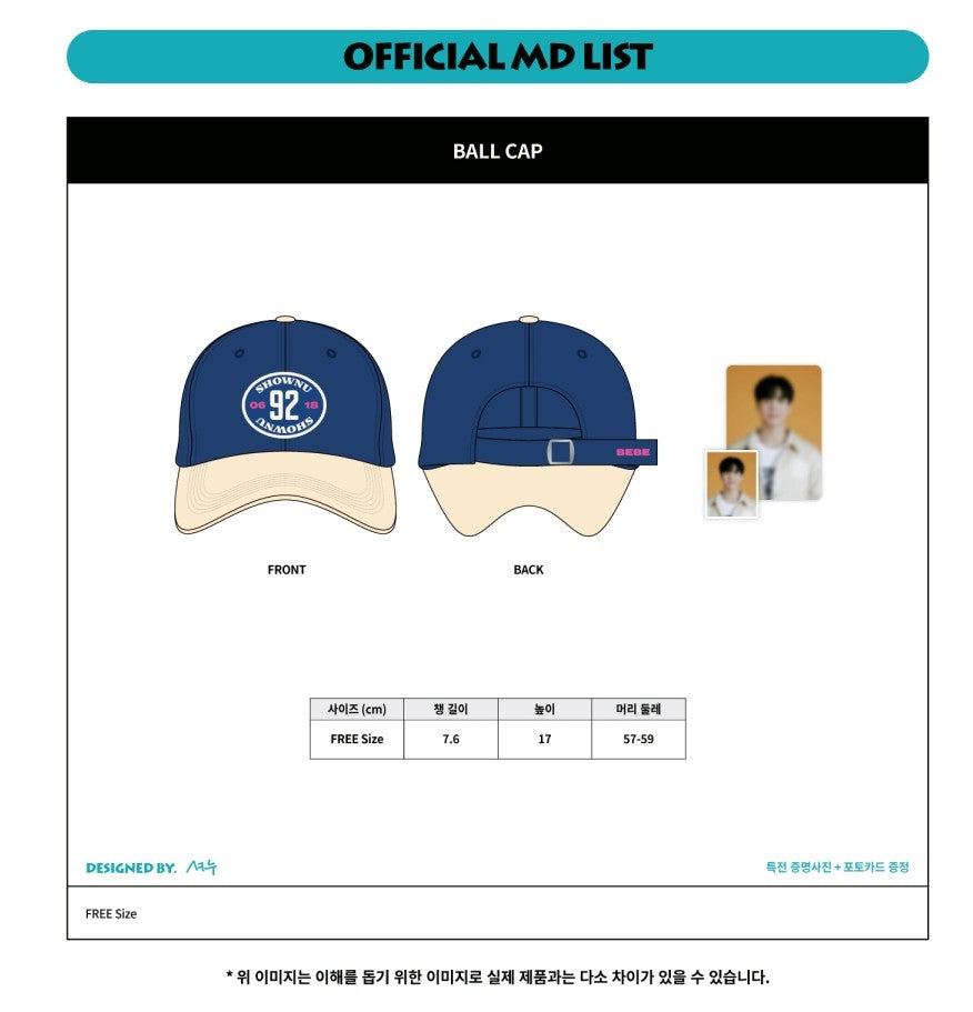 MONSTA X [MX FRIENDS] SHOWNU BALL CAP