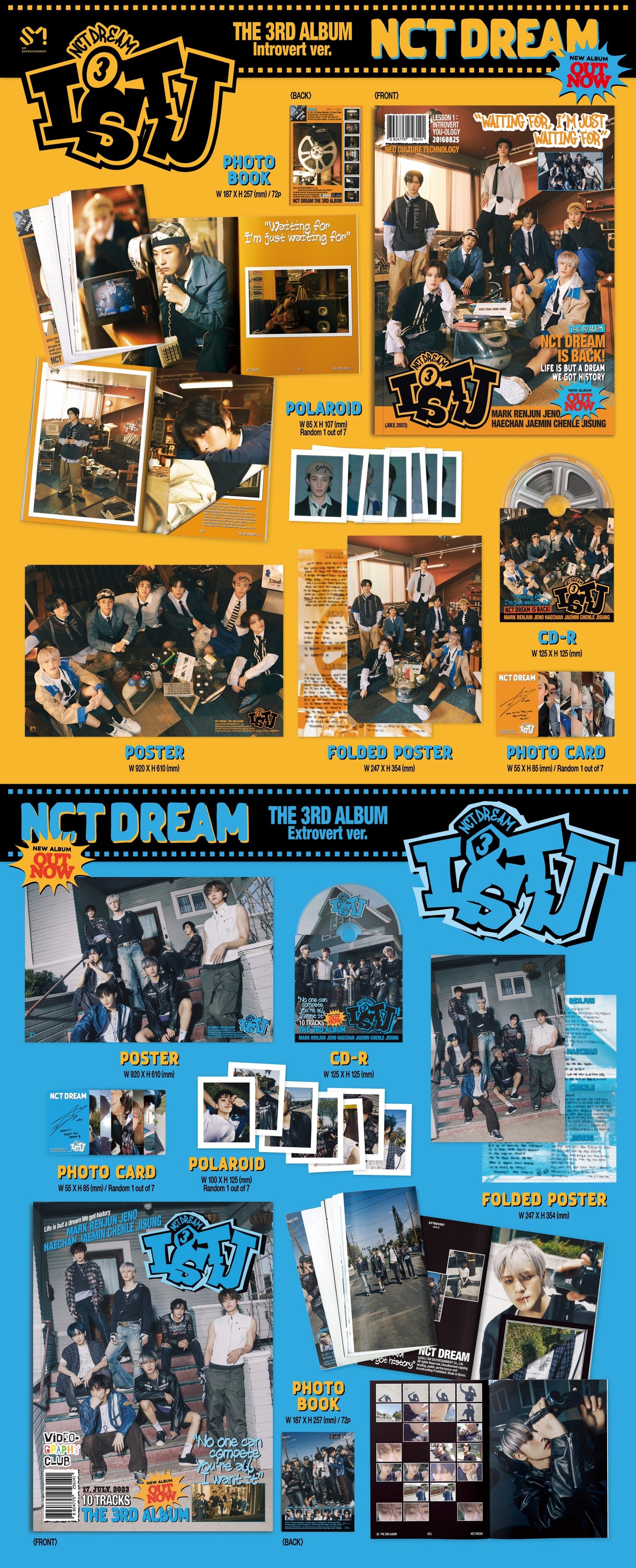 NCT DREAM - VOL.3 [ISTJ] (PHOTOBOOK VER.) RANDOM VER.