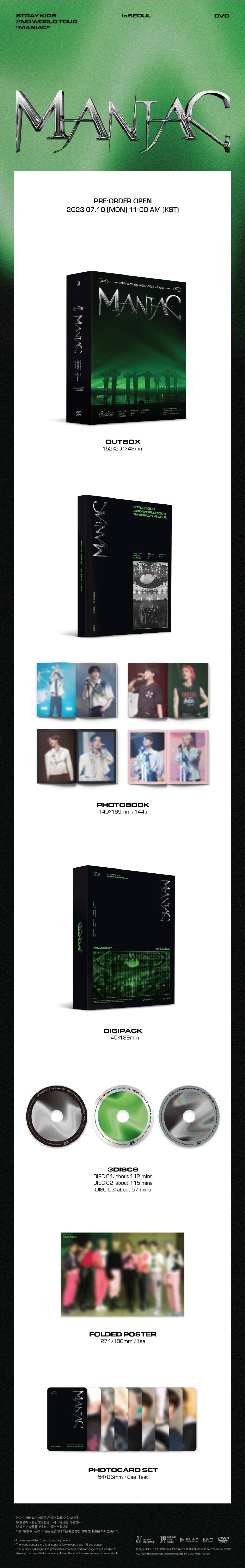 STRAY KIDS - 2ND WORLD TOUR "MANIAC" IN SEOUL DVD