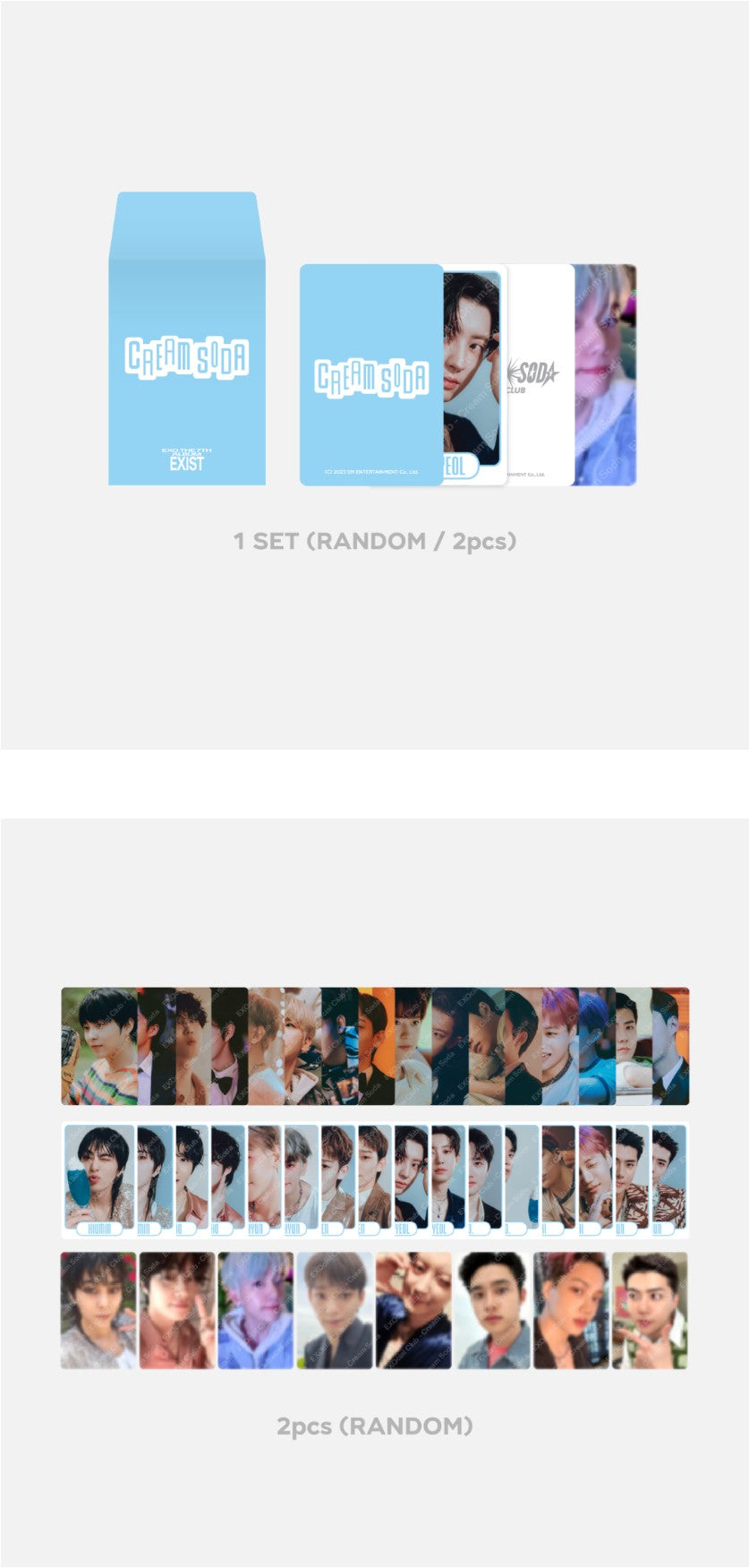 EXO [CREAM SODA] RANDOM TRADING CARD SET B VER.