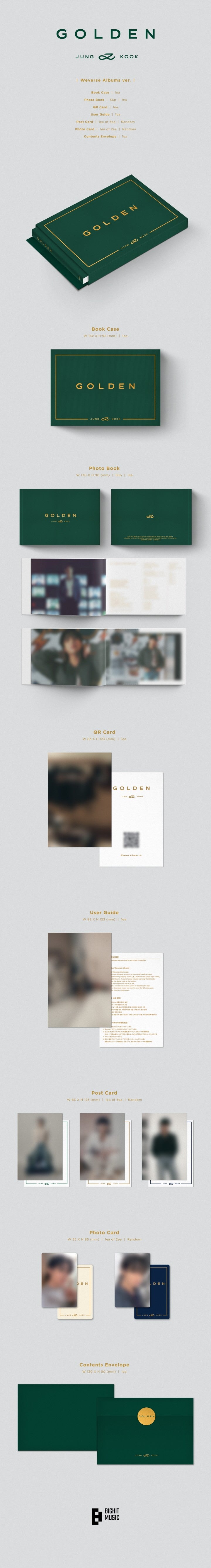 [WEVERSE] JUNG KOOK (BTS) 'GOLDEN' (SET) + (WEVERSE ALBUMS VER.) SET