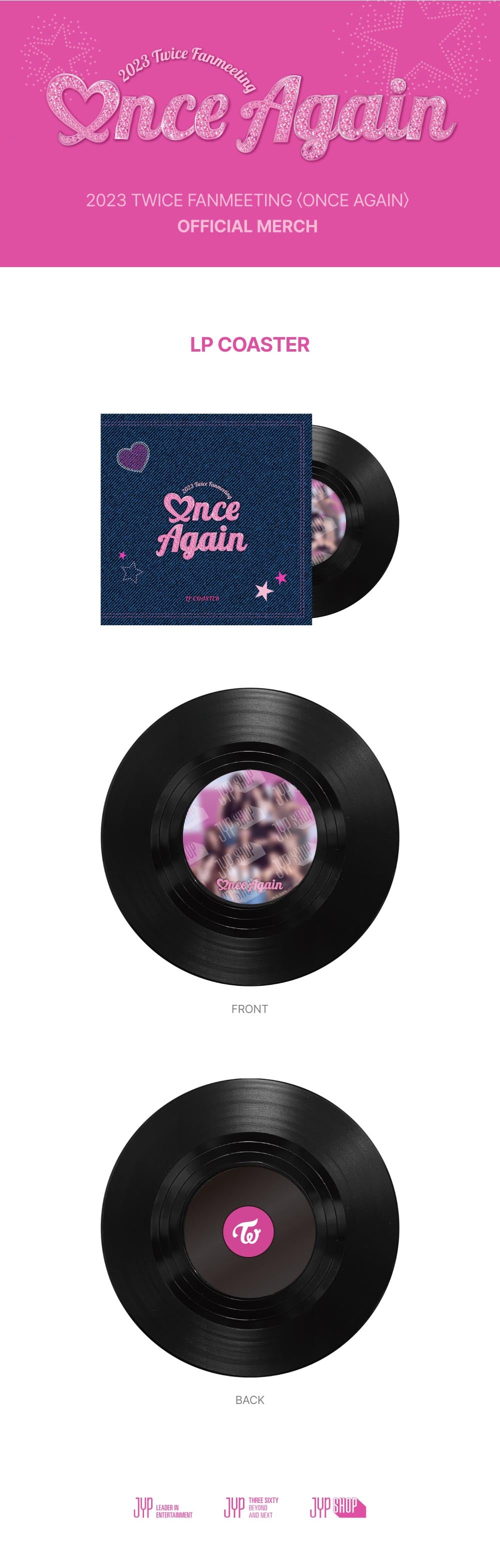 TWICE [ONCE AGAIN] LP COASTER