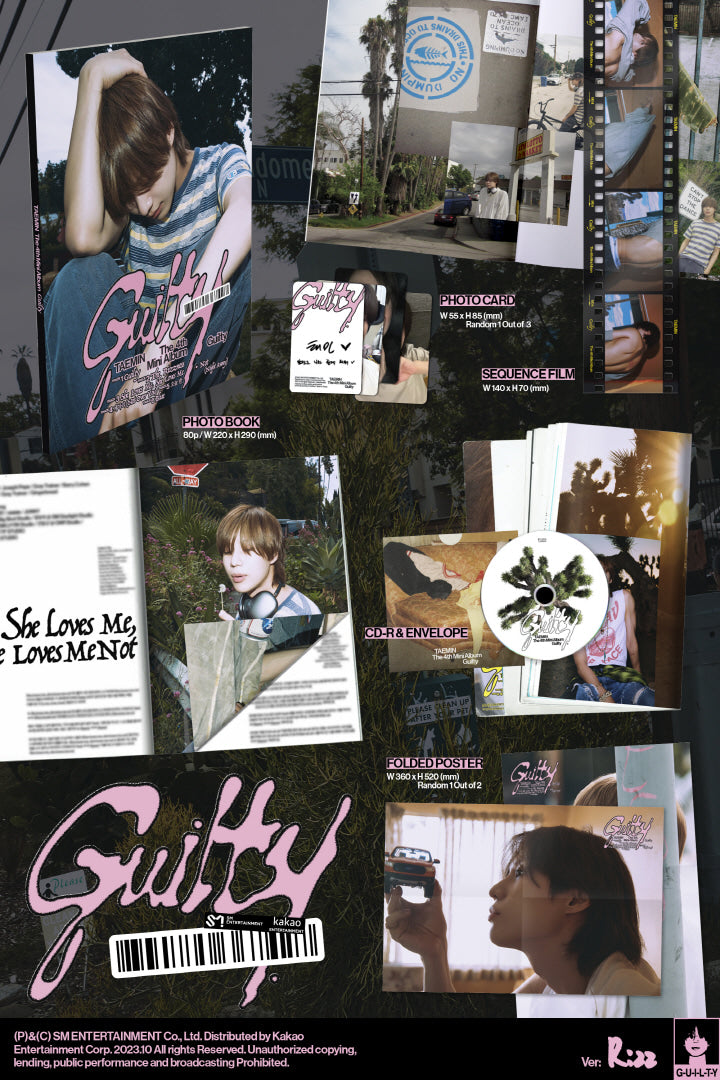 [PRE-ORDER ONLY] TAEMIN - [GUILTY] (4TH MINI ALBUM) (PHOTO BOOK VER.) RANDOM