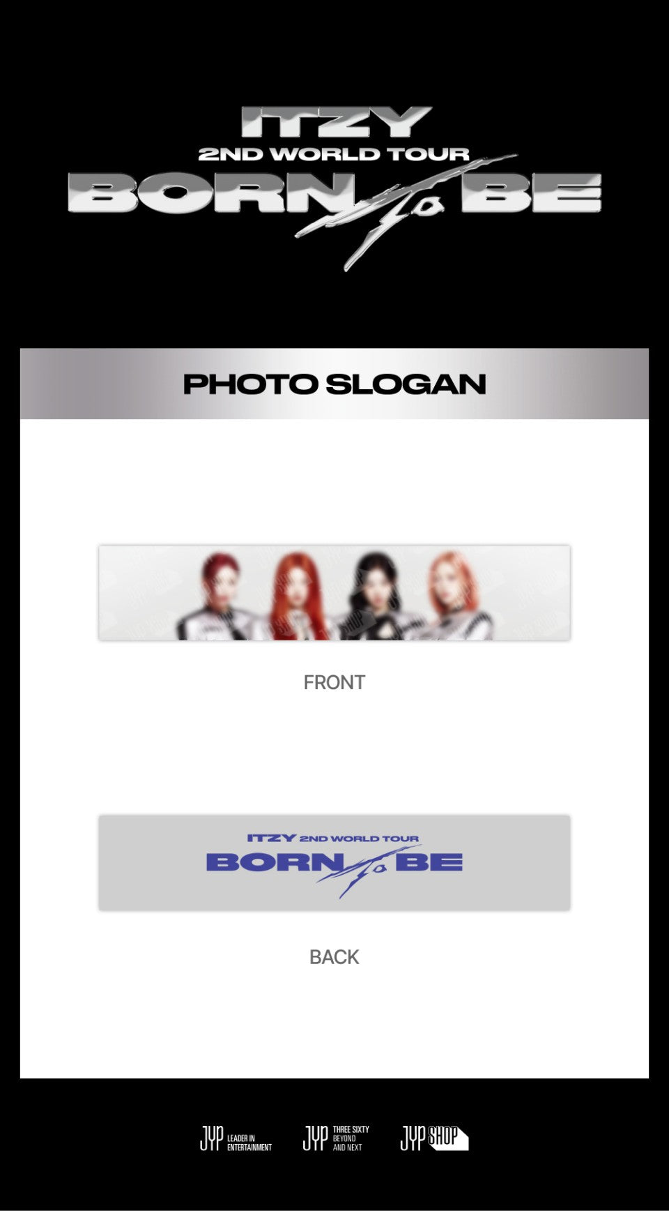 ITZY [BORN TO BE] PHOTO SLOGAN