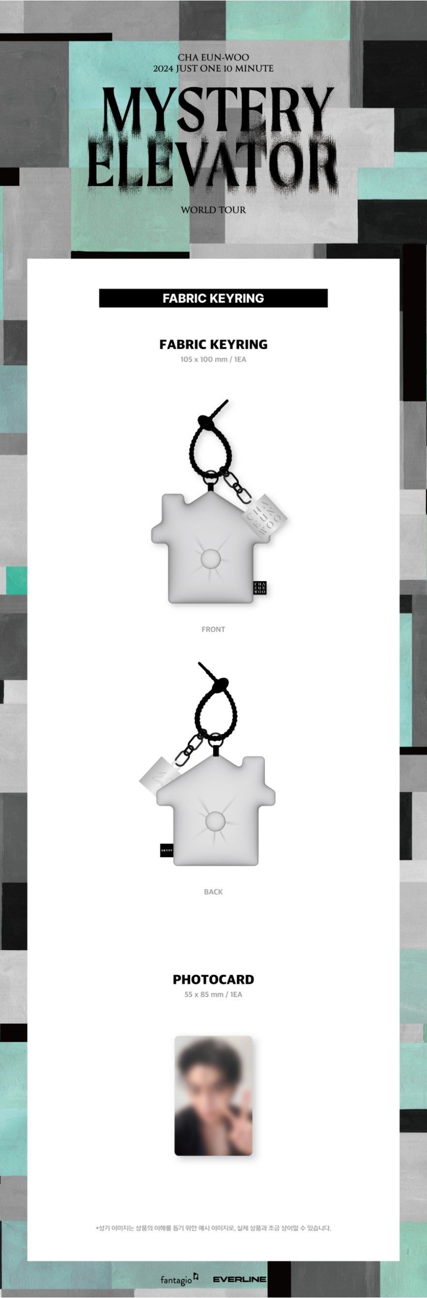 CHA EUN WOO [ENTITY] FABRIC KEYRING