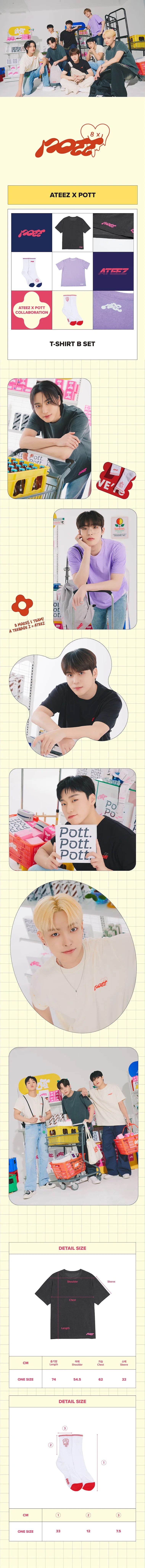 ATEEZ x POTT PIGMENT T-SHIRT + SOCKS (B SET)