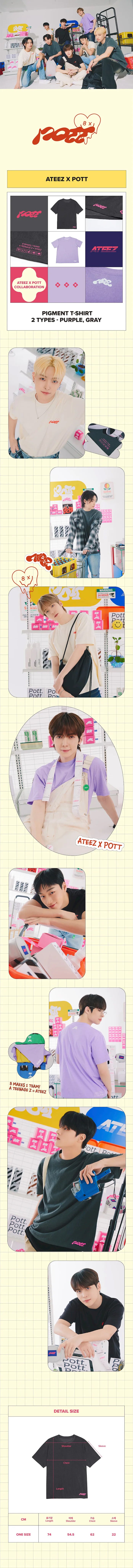 ATEEZ x POTT PIGMENT T-SHIRTS