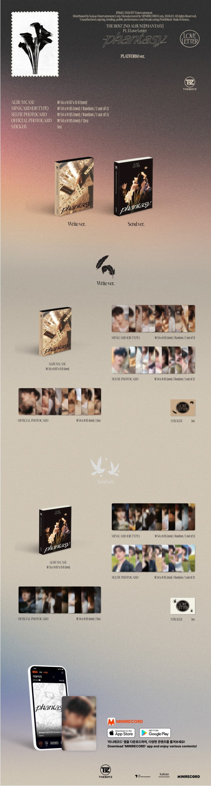 [PRE-ORDER ONLY] THE BOYZ - VOL.2 [PHANTASY_PT.3 LOVE LETTER] (PLATFORM VER.) RANDOM