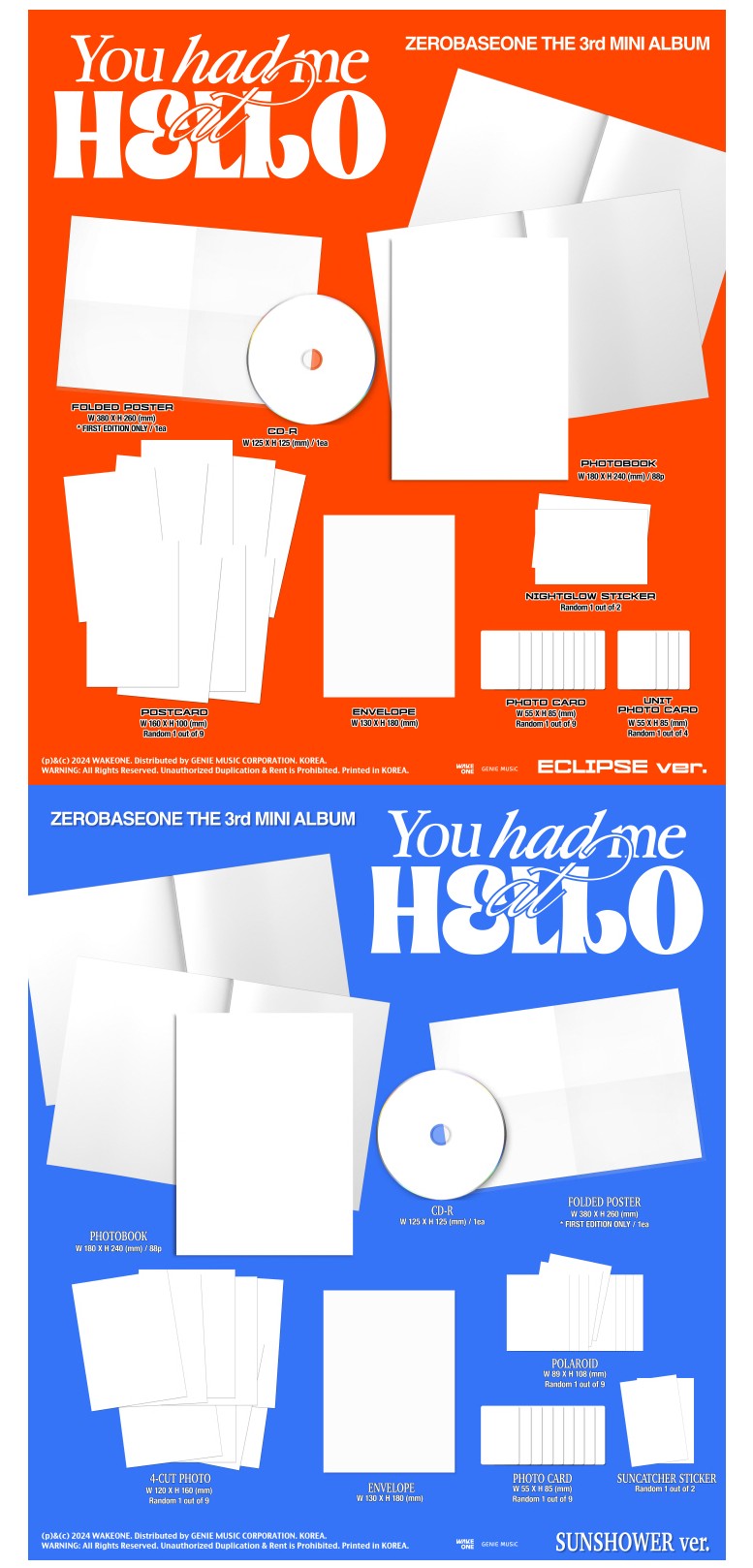 [PRE-ORDER ONLY] ZEROBASEONE - [YOU HAD ME AT HELLO] (3RD MINI ALBUM)