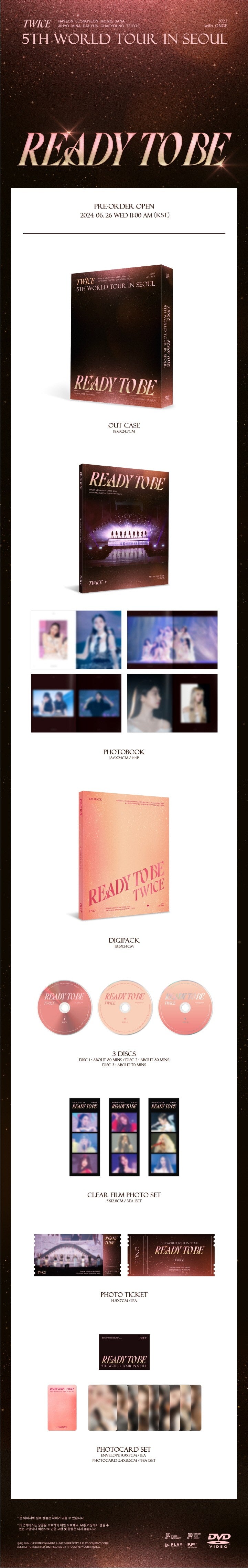 [JYP SHOP] TWICE 5TH WORLD TOUR [READY TO BE] IN SEOUL DVD