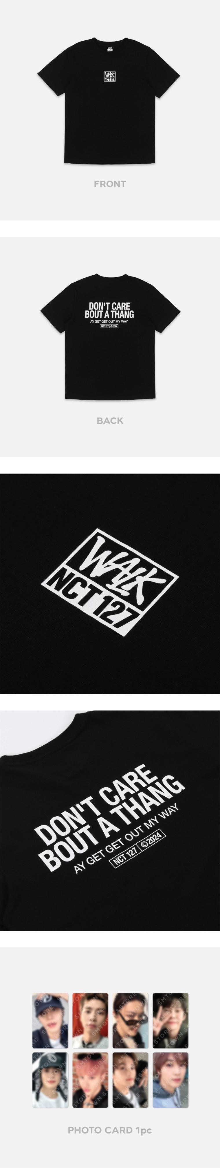 NCT 127 [WALK : ON THE BEAT] T-SHIRT SET BLACK VER.