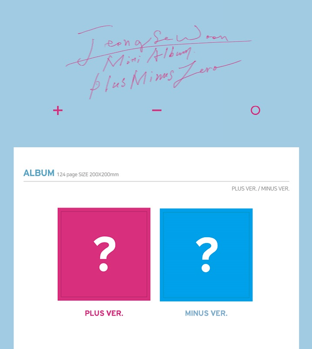 JEONG SEWOON – ±0 (3RD MINI ALBUM) WITH POSTER