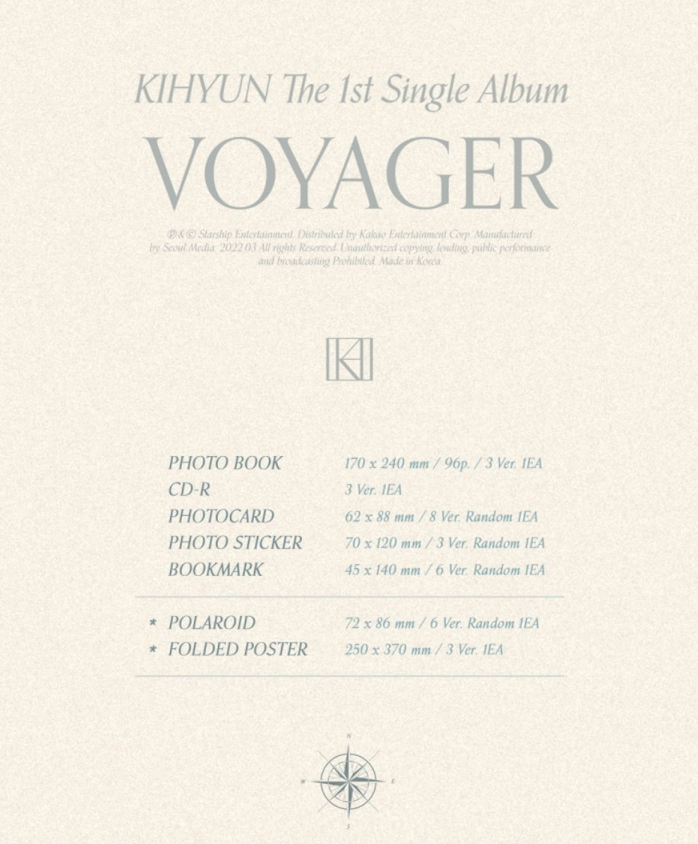 KIHYUN - VOYAGER (1ST SINGLE ALBUM)