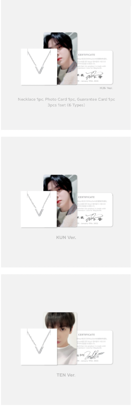 WAYV 3RD ANNIVERSARY NECKLACE SET