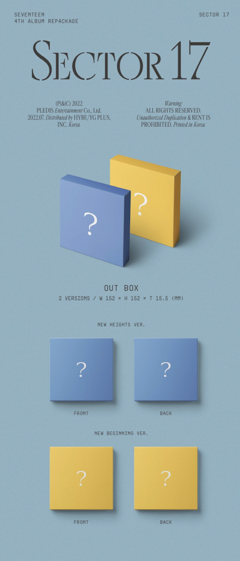 [WEVERSE] SEVENTEEN - VOL.4 REPACKAGE 'SECTOR 17' (SET)