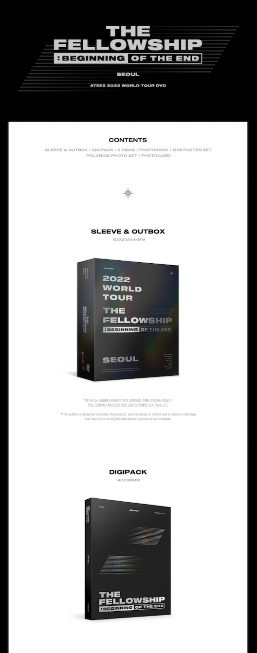 ATEEZ - THE FELLOWSHIP : BEGINNING OF THE END SEOUL [DVD]