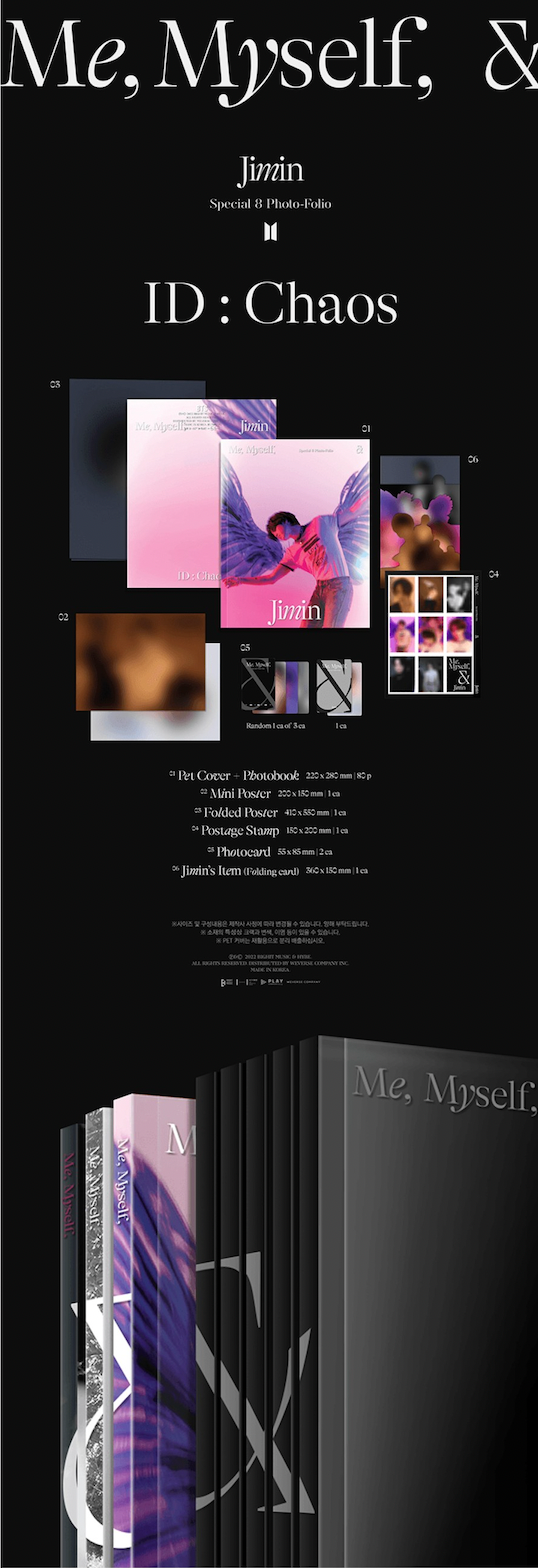 JIMIN SPECIAL 8 PHOTO-FOLIO ME, MYSELF, AND JIMIN 'ID:CHAOS'