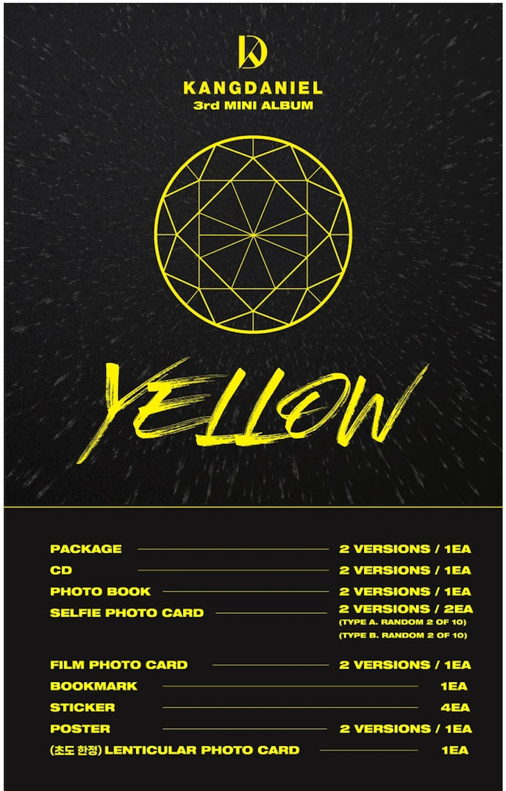 KANG DANIEL - YELLOW (3RD MINI ALBUM)