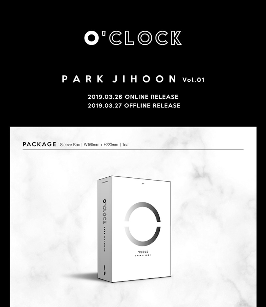 PARK JI HOON – O’CLOCK (1ST MINI ALBUM) WITH POSTER