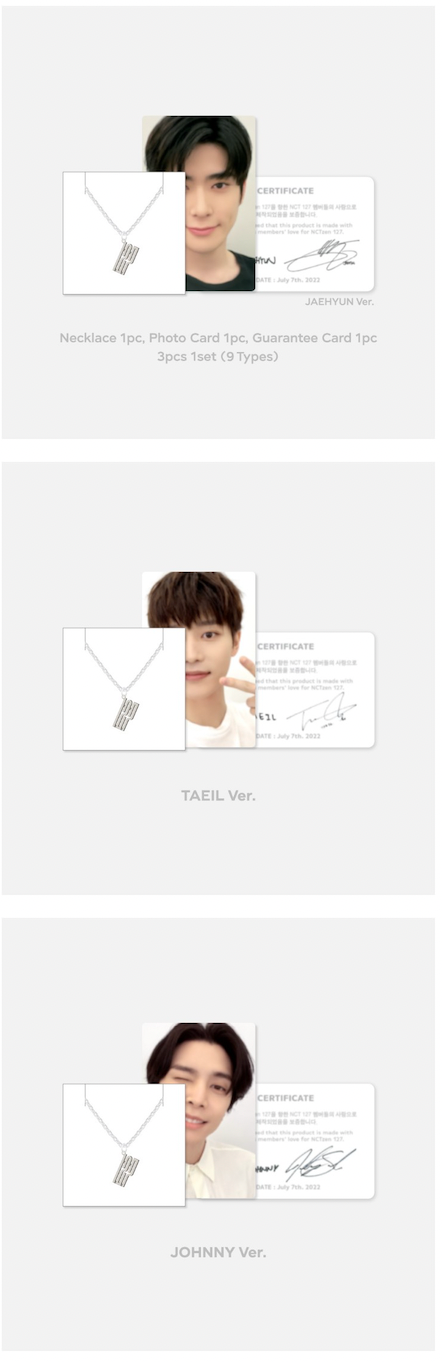 NCT 127 6TH ANNIVERSARY NECKLACE SET