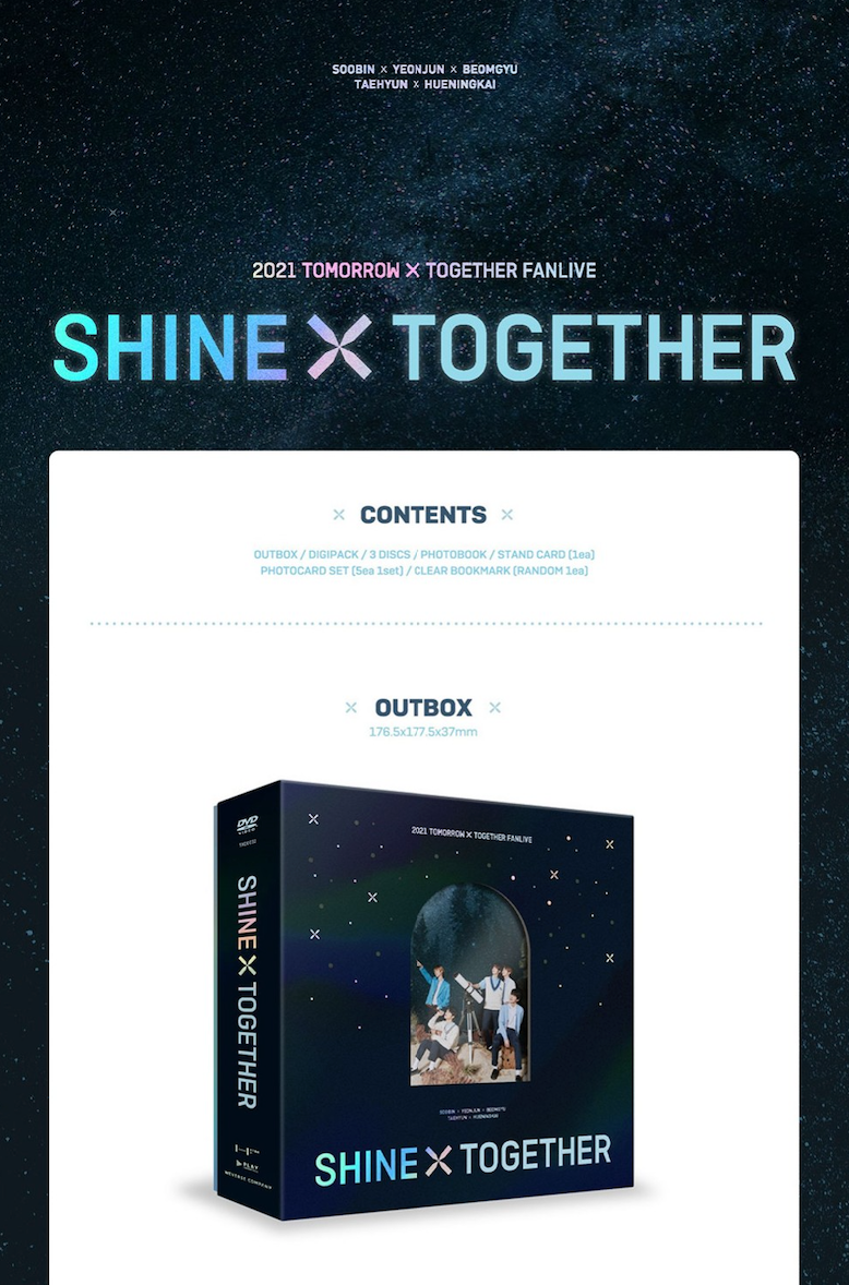 TXT - 2021 TXT FANLIVE SHINE X TOGETHER DVD