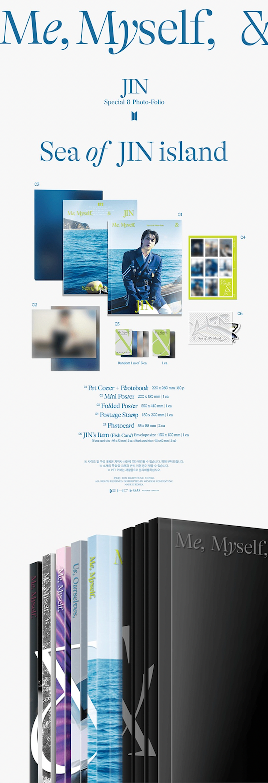 JIN SPECIAL 8 PHOTO-FOLIO ME, MYSELF, AND JIN IN 'SEA OF JIN ISLAND'