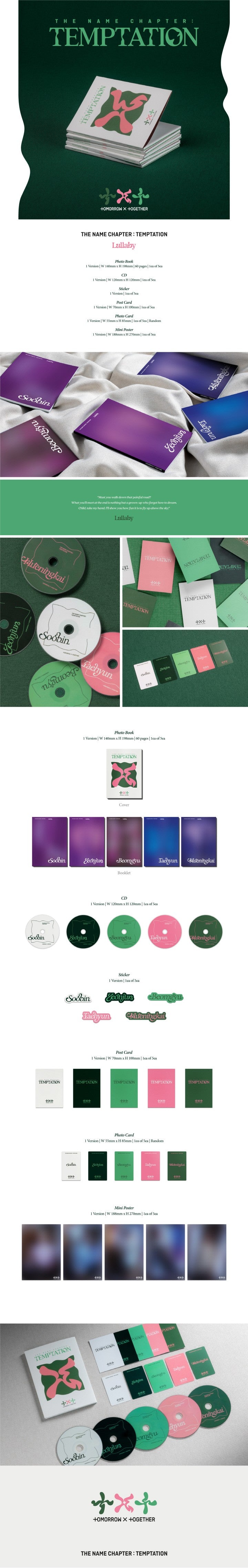 [PRE-ORDER ONLY] TOMORROW X TOGETHER (TXT) - THE NAME CHAPTER : TEMPTATION (LULLABY VER.) RANDOM