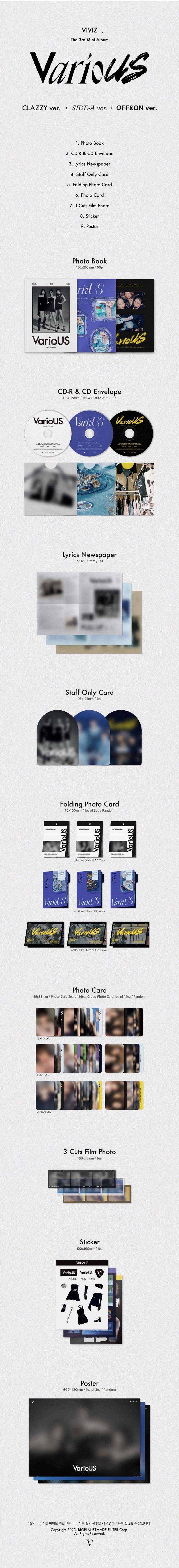 [PRE-ORDER ONLY] VIVIZ - VARIOUS (3RD MINI ALBUM) PHOTOBOOK VER.  (RANDOM VER.)