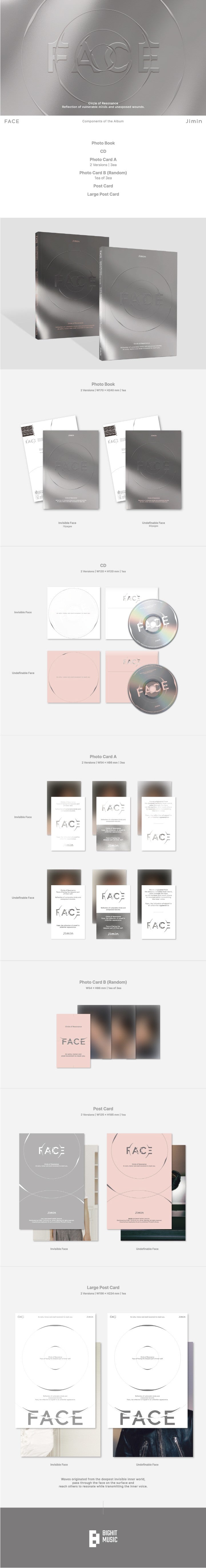 [REMOVABLE STICKER] JIMIN (BTS) - FACE (RANDOM VER.)