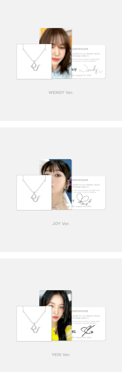 RED VELVET 8TH ANNIVERSARY NECKLACE SET