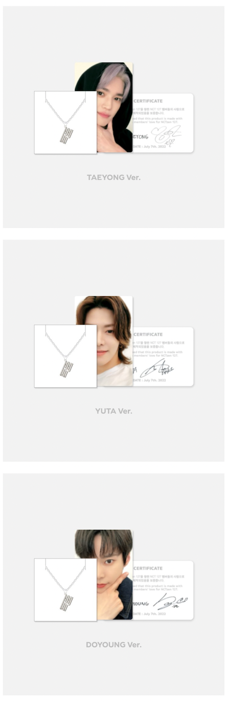 NCT 127 6TH ANNIVERSARY NECKLACE SET