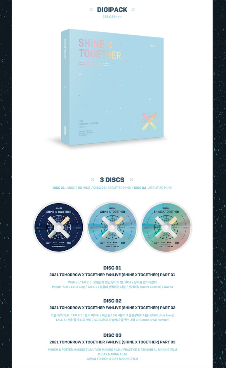 TXT - 2021 TXT FANLIVE SHINE X TOGETHER DVD