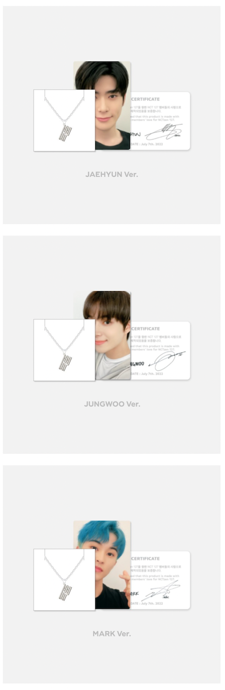 NCT 127 6TH ANNIVERSARY NECKLACE SET