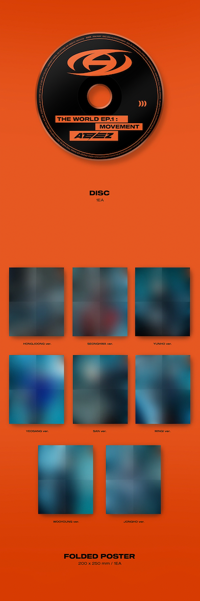 ATEEZ [THE WORLD EP.1 : MOVEMENT] DIGIPAK VER. (RANDOM)