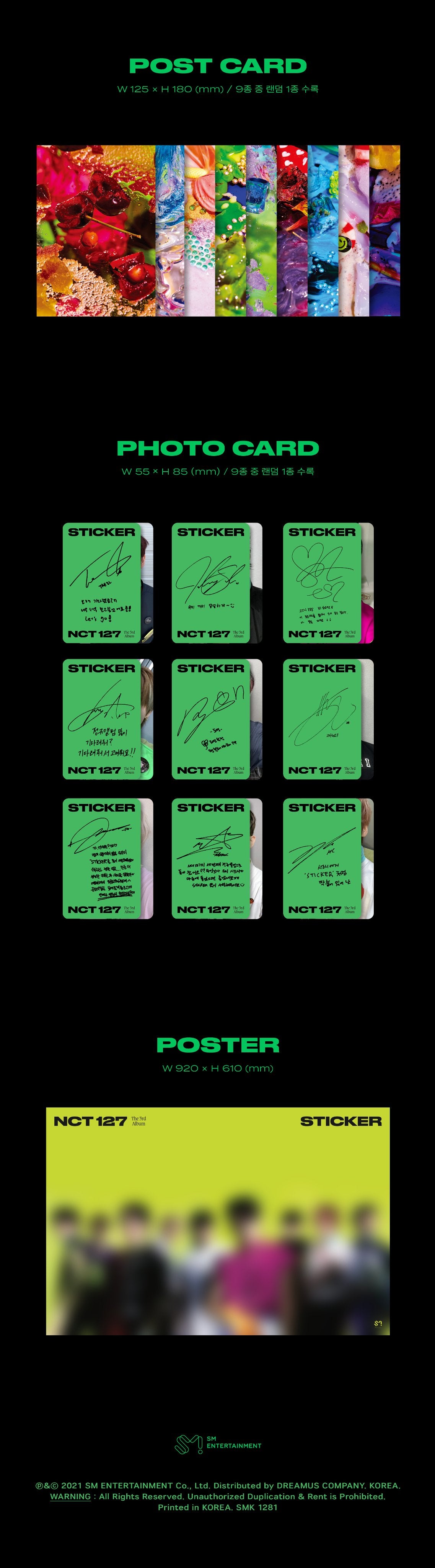 NCT 127 - VOL.3 [STICKER] (STICKY VER.)