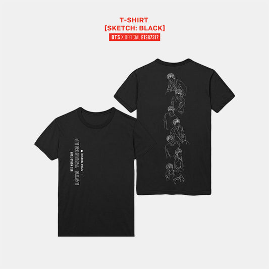 BTS  T-SHIRT [SKETCH: BLACK] Speak Yourself Tour