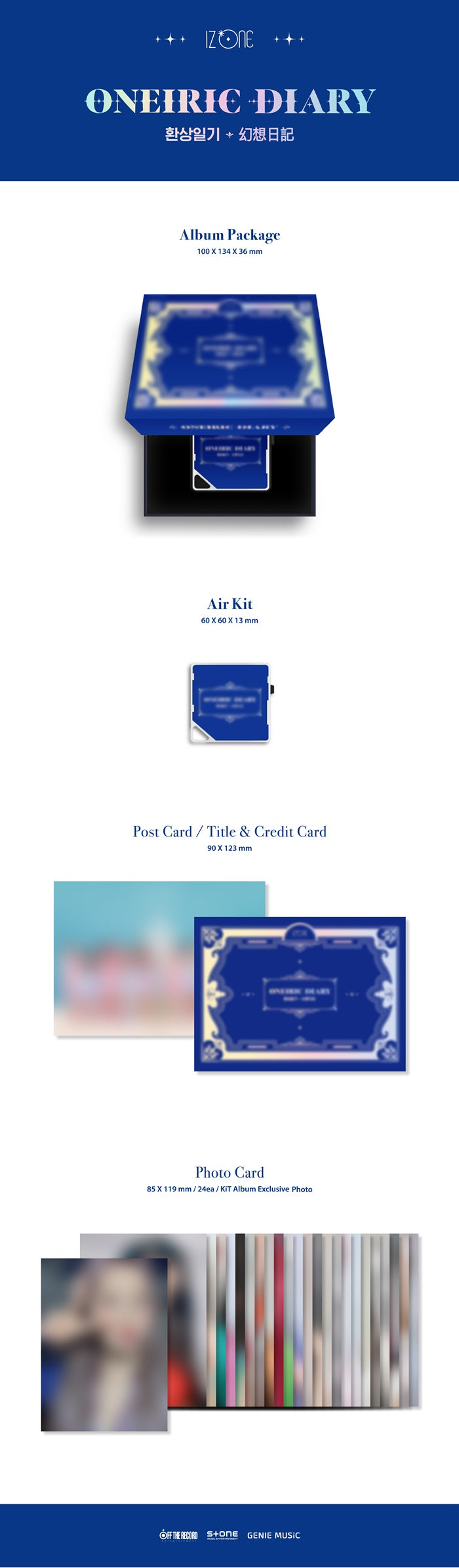 IZONE - ONEIRIC DIARY (3RD MINI ALBUM) KIT ALBUM