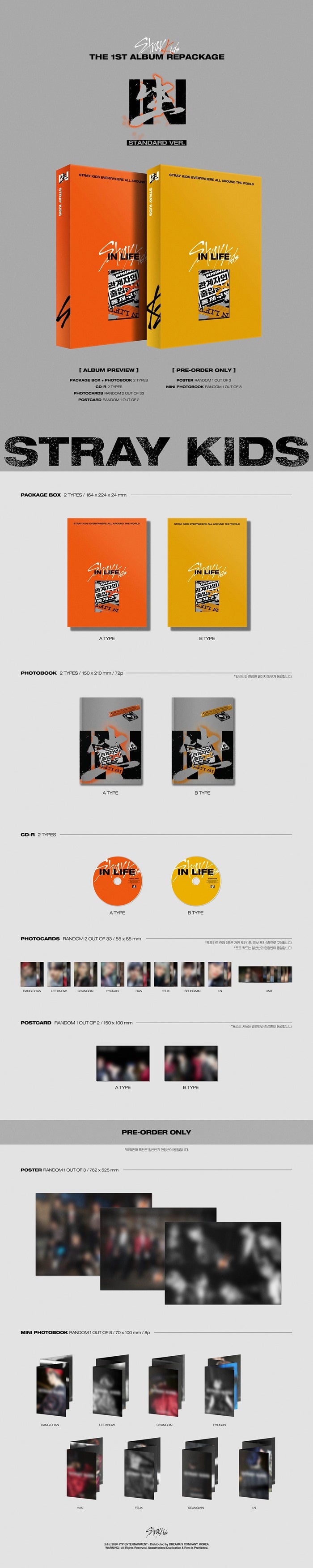 [PRE-ORDER ONLY] STRAY KIDS VOL.1 REPACKAGE IN LIFE STANDARD VER.