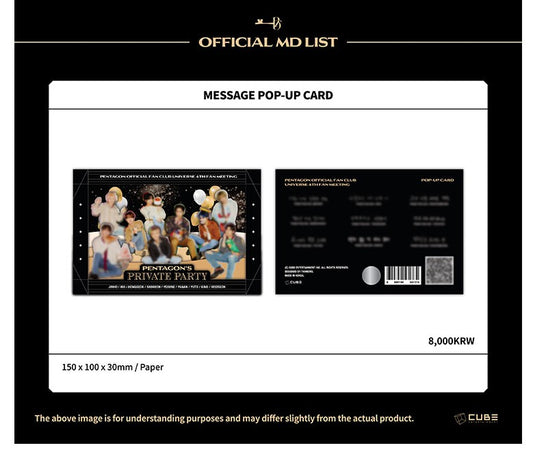 PENTAGON [PPP] MESSAGE POP-UP CARD