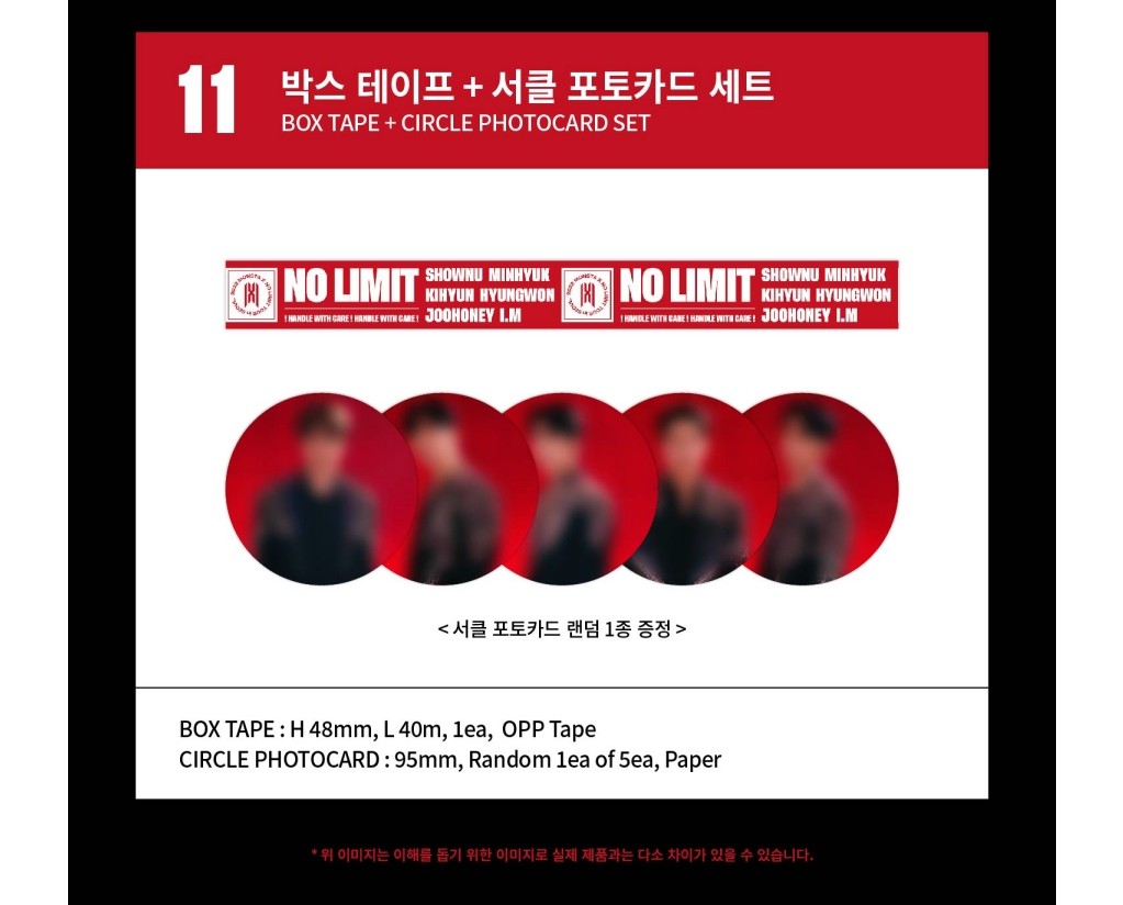 MONSTA X [NO LIMIT] BOX TAPE + CIRCLE PHOTOCARD SET