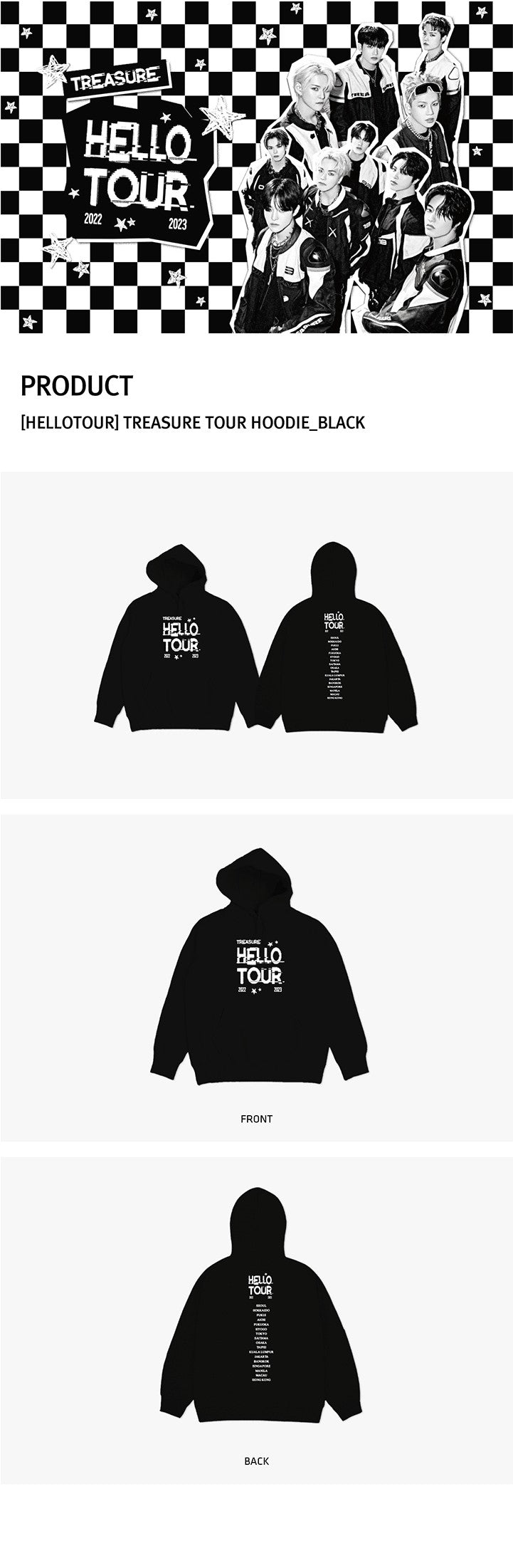 TREASURE [HELLOTOUR] HOODIE_BLACK