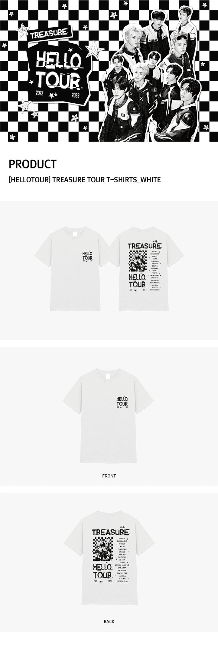 TREASURE [HELLOTOUR] T-SHIRTS_WHITE