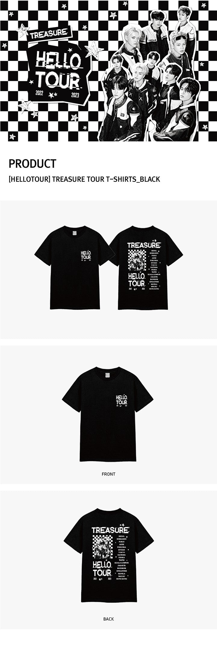 TREASURE [HELLOTOUR] T-SHIRTS_BLACK